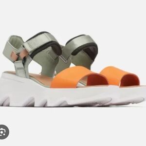 Stylish Orange and Gray Women's Sandals